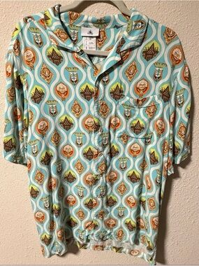 2021 Disney Parks Polynesian Resort Tiki 50th Legacy Adult Camp Shirt SZ Medium